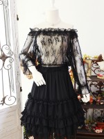Flower Spirit See-through Short Blouse Flower Spirit See-through Short Blouse