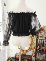 Flower Spirit See-through Short Blouse Flower Spirit See-through Short Blouse