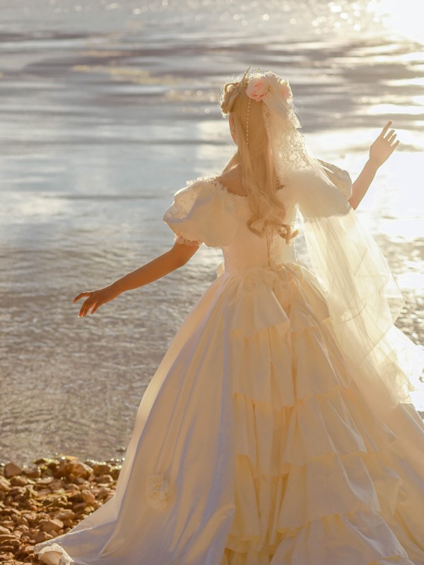 For My Princess Elegant Vintage Wedding One-piece