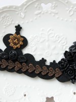 Gothic Black Rose Queen Crown