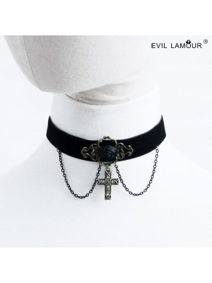 Gothic Punk Cross Choker