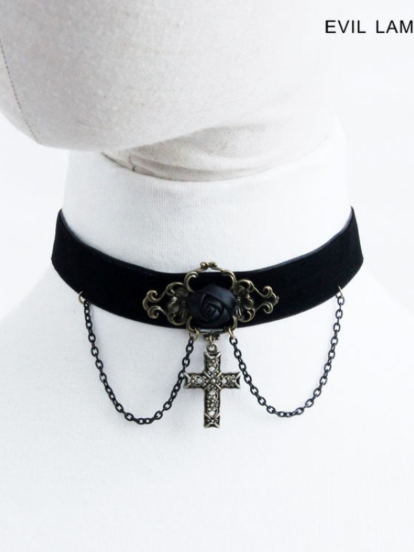 Gothic Punk Cross Choker