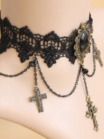 Gothic Punk Dark Cross Choker