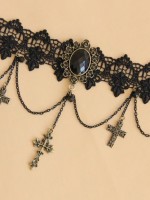 Gothic Punk Dark Cross Choker