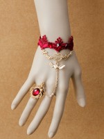 Gothic Red Lace Vintage Wrist Band Gothic Red Lace Vintage Wrist Band