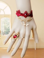 Gothic Red Lace Vintage Wrist Band Gothic Red Lace Vintage Wrist Band