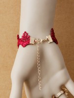Gothic Red Lace Vintage Wrist Band