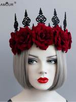 Gothic Red Rose Queen Halloween Crown Gothic Red Rose Queen Halloween Crown