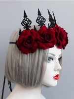 Gothic Red Rose Queen Halloween Crown Gothic Red Rose Queen Halloween Crown