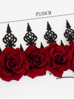 Gothic Red Rose Queen Halloween Crown Gothic Red Rose Queen Halloween Crown