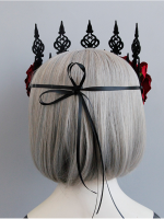 Gothic Red Rose Queen Halloween Crown Gothic Red Rose Queen Halloween Crown