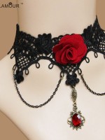 Gothic Red Rose Vintage Choker Gothic Red Rose Vintage Choker
