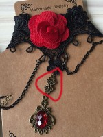 Gothic Red Rose Vintage Choker Gothic Red Rose Vintage Choker