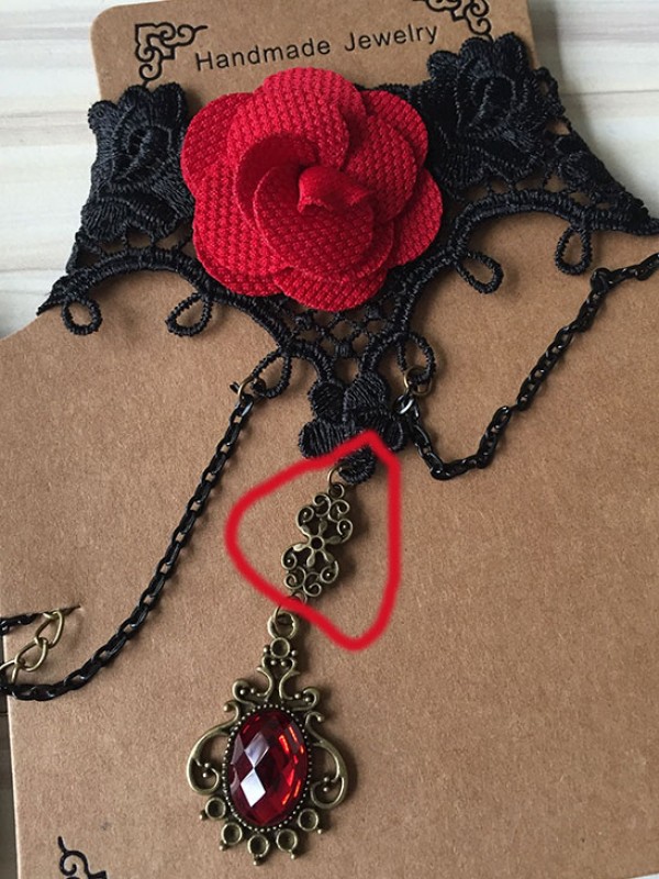 Gothic Red Rose Vintage Choker Gothic Red Rose Vintage Choker