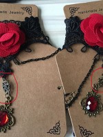 Gothic Red Rose Vintage Choker Gothic Red Rose Vintage Choker