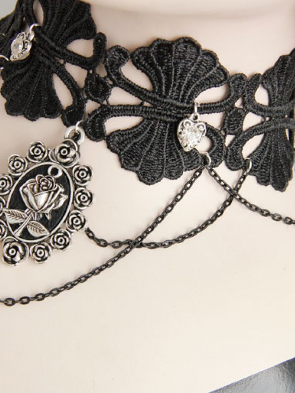 Gothic Rose Pendant Choker Gothic Rose Pendant Choker