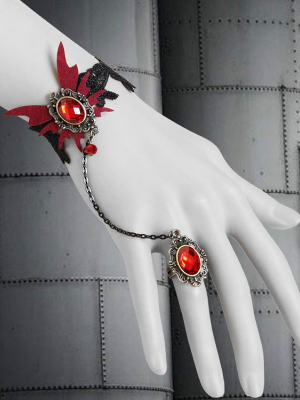 Gothic Vampire Butterfly Wrist Band