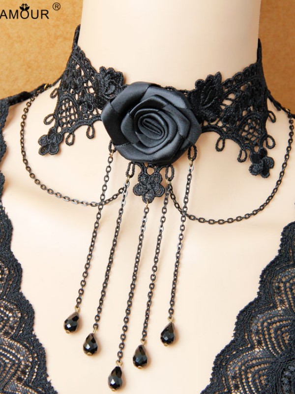 Gothic Vintage Black Lace Choker Gothic Vintage Black Lace Choker