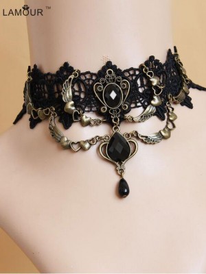 Gothic Punk Lace Choker