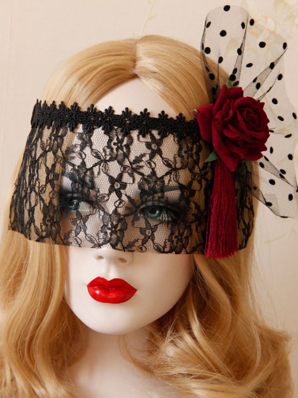 Halloween Red Rose Race Veil