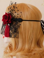 Halloween Red Rose Race Veil Halloween Red Rose Race Veil