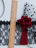 Halloween Red Rose Race Veil