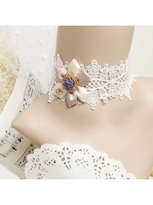 Handmade Flower Lace Choker