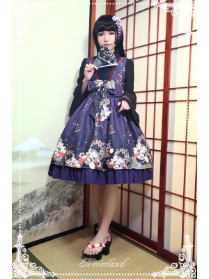Haunted Night Vintage Prints Lolita JSK Dress Bone Woman Jumperskirt