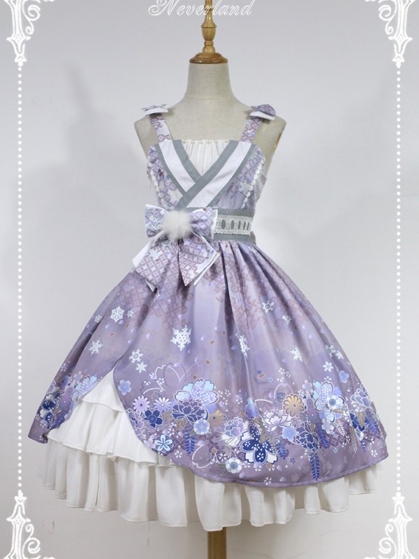 Haunted Night Snow Woman Classic Lolita Jumperskirt