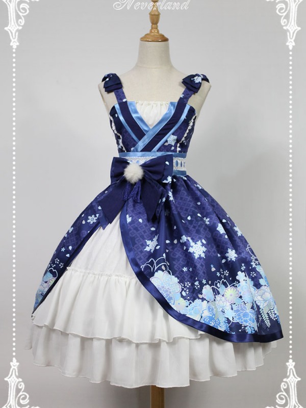 Haunted Night Snow Woman Classic Lolita Jumperskirt