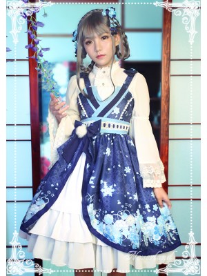Haunted Night Snow Woman Classic Lolita Jumperskirt