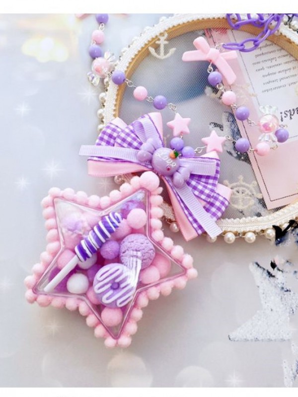 Heart Star Sweet Lolita Necklace Heart Star Sweet Lolita Necklace