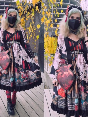 Takiyasha the Witch and the Skeleton Spectre Cross Collar Japanese Style Jumperskirt