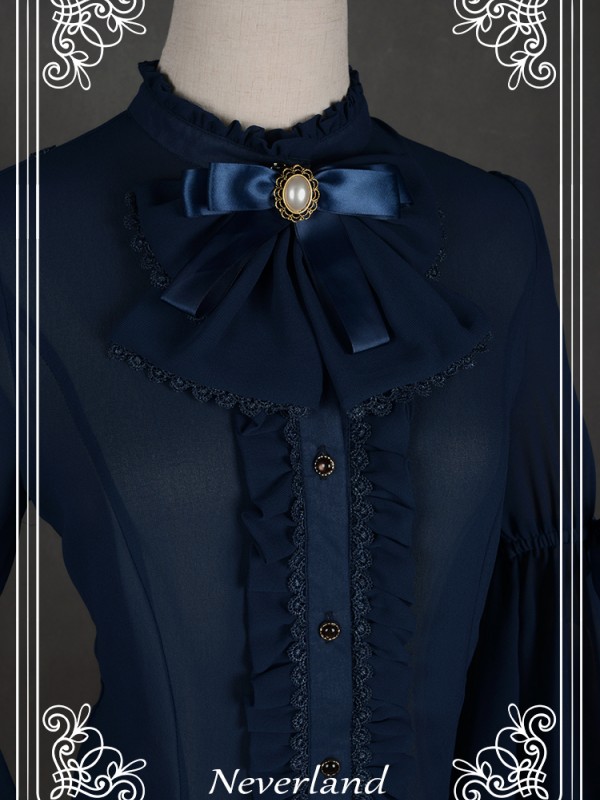 Ice Prism Chiffon Long Trumpet Sleeve Blouse Ice Prism Chiffon Long Trumpet Sleeve Blouse
