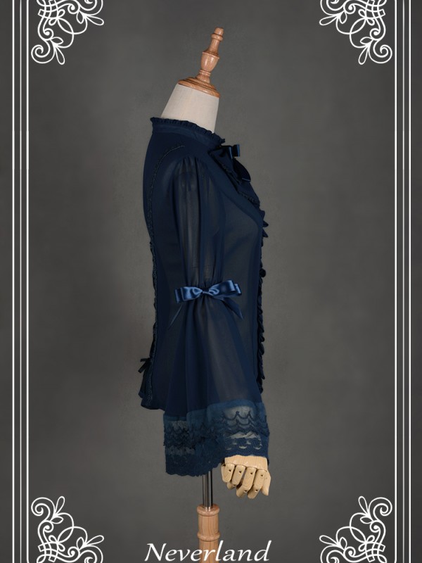 Ice Prism Chiffon Long Trumpet Sleeve Blouse Ice Prism Chiffon Long Trumpet Sleeve Blouse