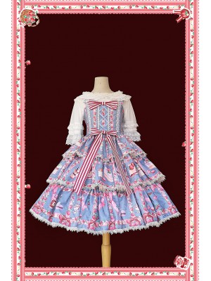 INFANTA. * Strawberry Afternoon Tea * JSK Type 2 Three Section Lolita Skirt