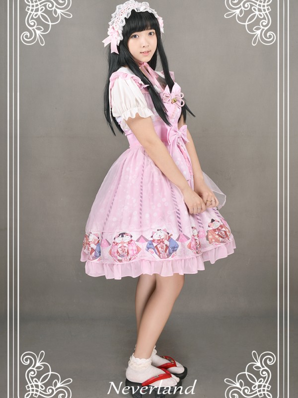 Japanese Fortune Cat Voile Jumperskirt
