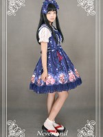 Japanese Fortune Cat Sailor Collar Cat Ear Jumperskirt