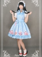 Japanese Fortune Cat Sailor Collar Cat Ear Jumperskirt