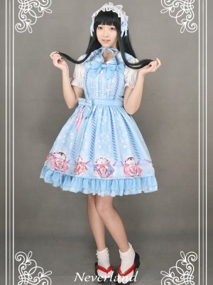 Japanese Fortune Cat Sailor Collar Cat Ear Jumperskirt