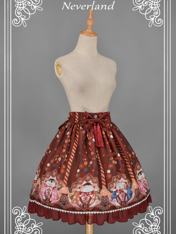 Japanese Fortune Cat Skirt Japanese Fortune Cat Skirt