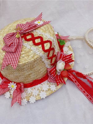 Knitting Straw Hat