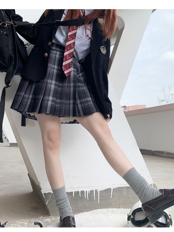 LALAJIANG JK - Starry Night Dawn JK Uniform Plaid Skirt LALAJIANG JK - Starry Night Dawn JK Uniform Plaid Skirt