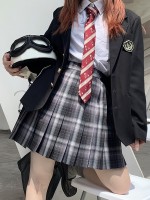 LALAJIANG JK - Starry Night Dawn JK Uniform Plaid Skirt LALAJIANG JK - Starry Night Dawn JK Uniform Plaid Skirt
