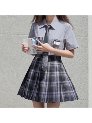 LALAJIANG JK - Starry Night Dawn JK Uniform Plaid Skirt