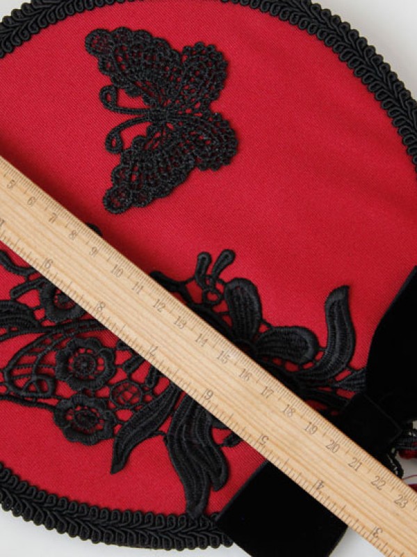 Lace Butterfly Fringe Chinese Style Mini Top Hat Lace Butterfly Fringe Chinese Style Mini Top Hat