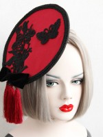 Lace Butterfly Fringe Chinese Style Mini Top Hat