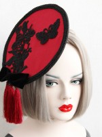 Lace Butterfly Fringe Chinese Style Mini Top Hat Lace Butterfly Fringe Chinese Style Mini Top Hat