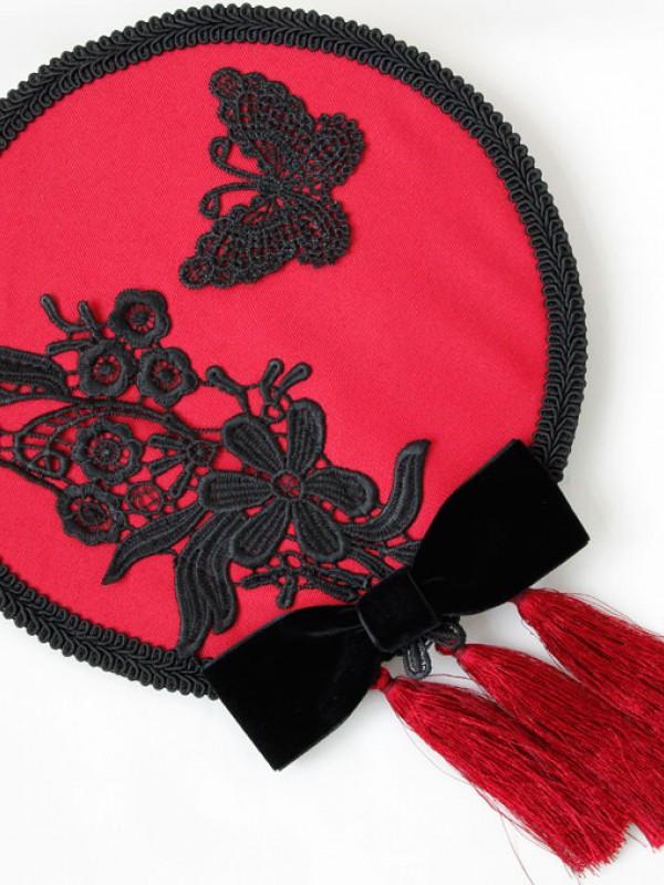 Lace Butterfly Fringe Chinese Style Mini Top Hat