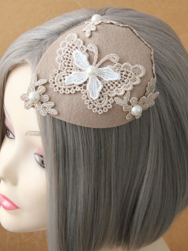 Lace Butterfly Pearl Lady Mini Top Hat Lace Butterfly Pearl Lady Mini Top Hat